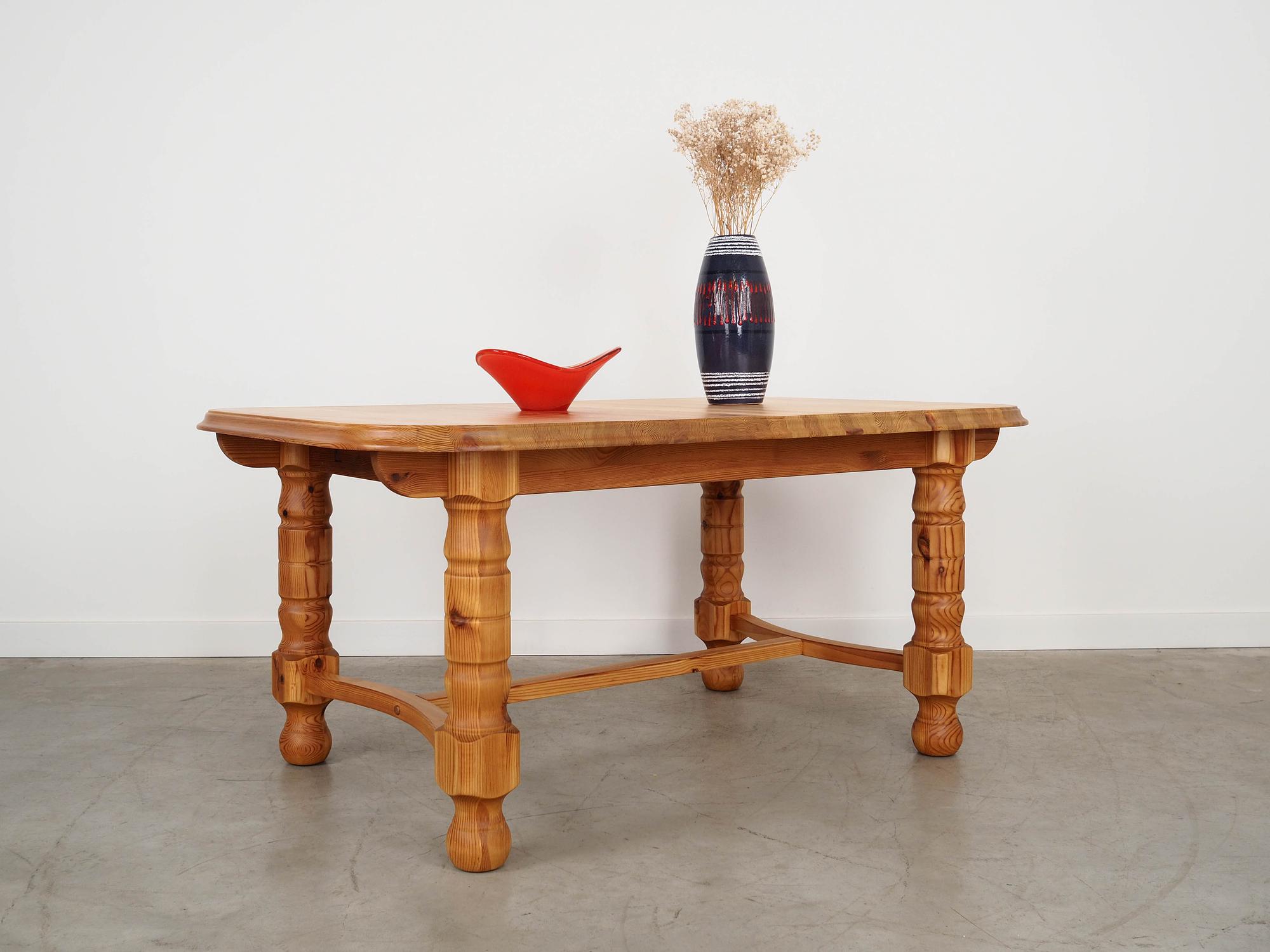 Dining table pine wood 1970s 3
