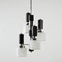 Hanging lamp glass metal 1970s 1