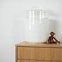 Tischlampe Glas Metall 1970er Jahre 2
