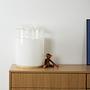 Tischlampe Glas Metall 1970er Jahre 9