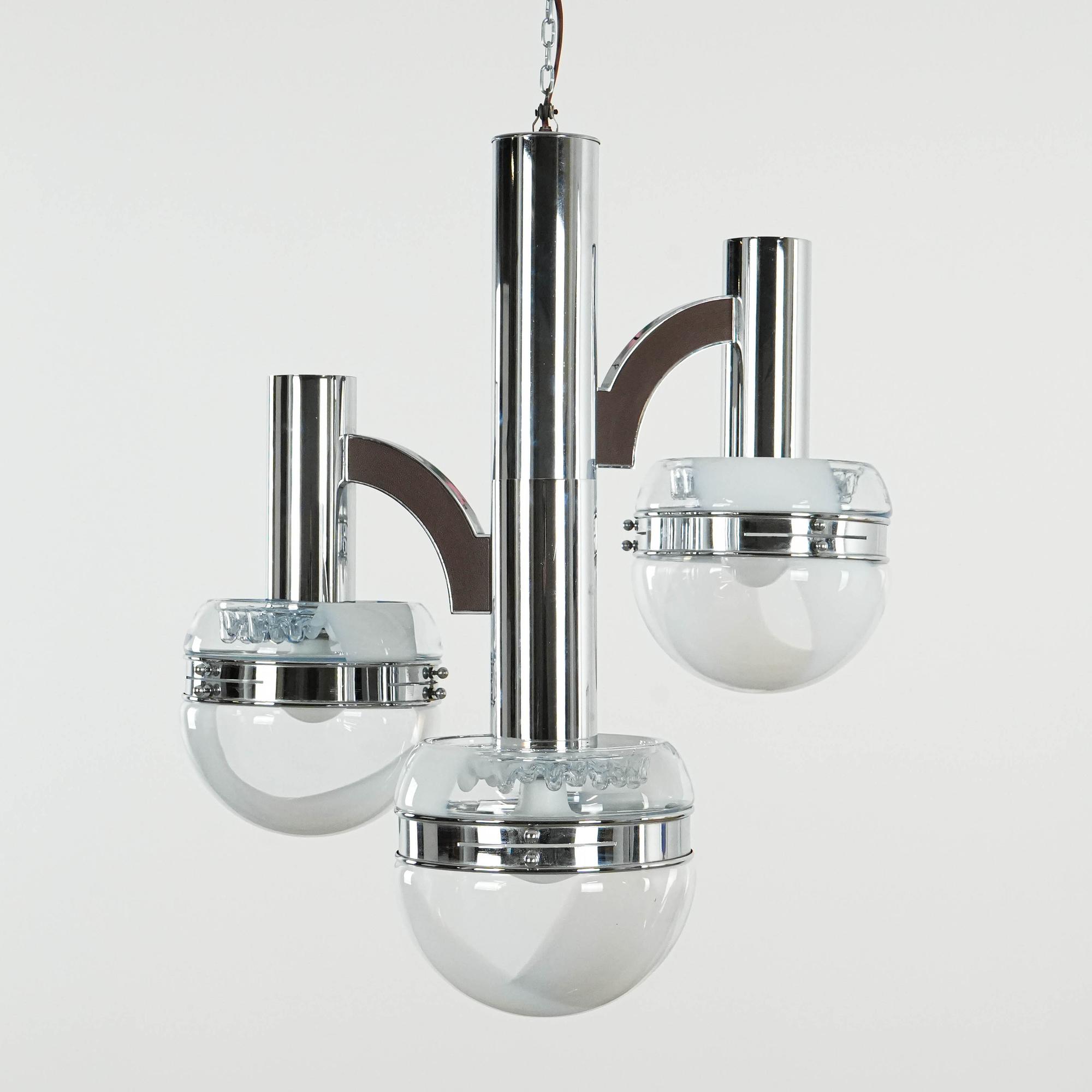 Space Age Chandelier Murano Glass 1970s 1