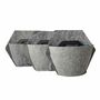 3x Wall planter Black with textile cover 1