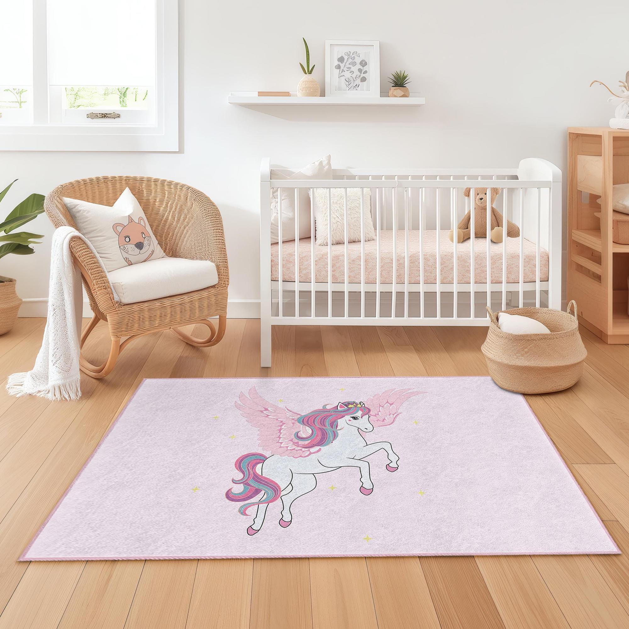 Unicorn Kids Rug Multicolor 100x250cm 0