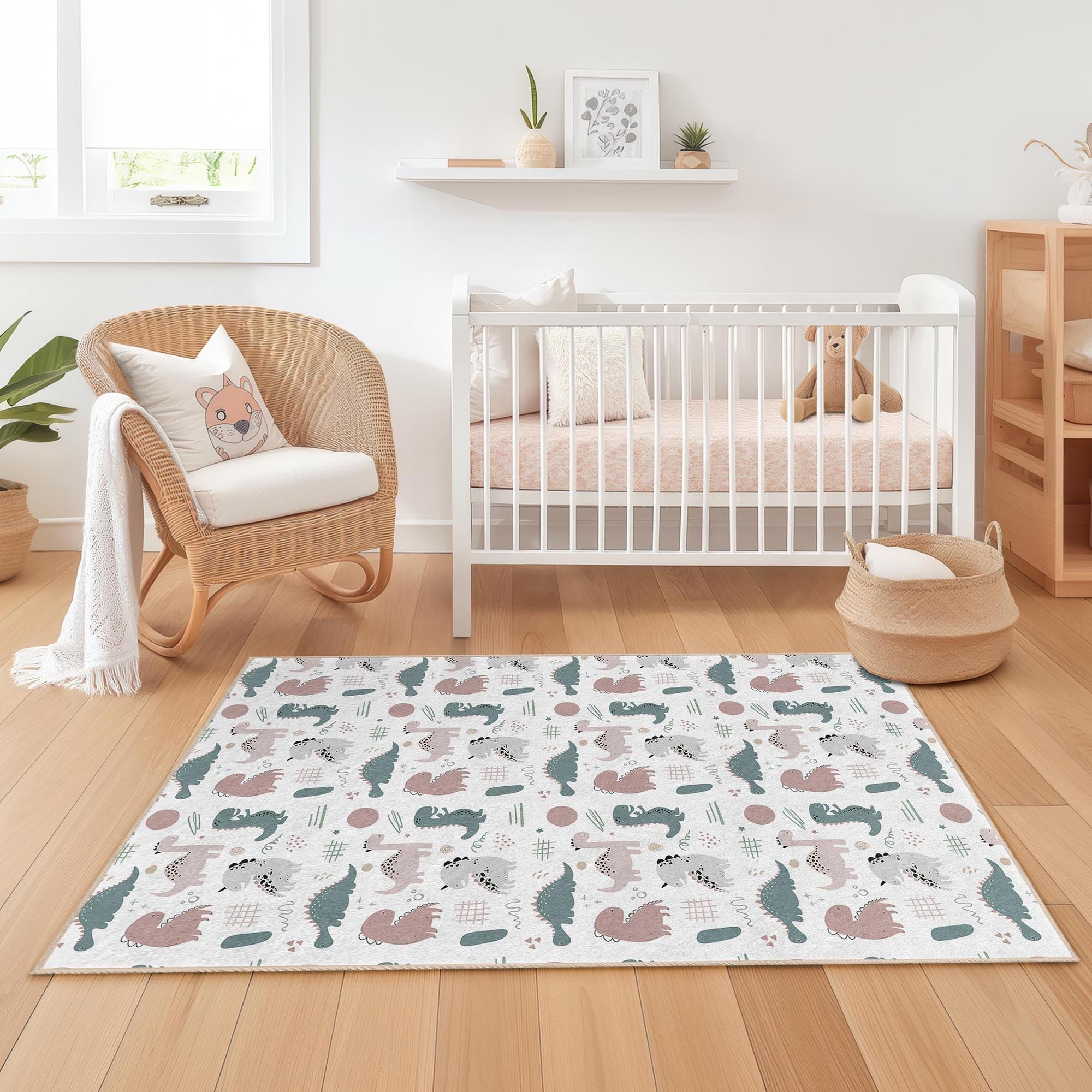 Dinosaur Children's Rug Multicolored 120x180cm 3