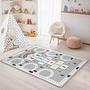 Rainbow Hopscotch Playmat Multicoloured 160x230cm 1