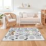 Rainbow Hopscotch Playmat Multicoloured 160x230cm 3