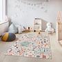 Road map children's rug Multicolored 100x300 cm 2