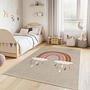 Tappeto per bambini arcobaleno multicolore 100x200 cm 1
