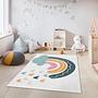 Rainbow and clouds children's rug Multicoloured 100x250 cm 3