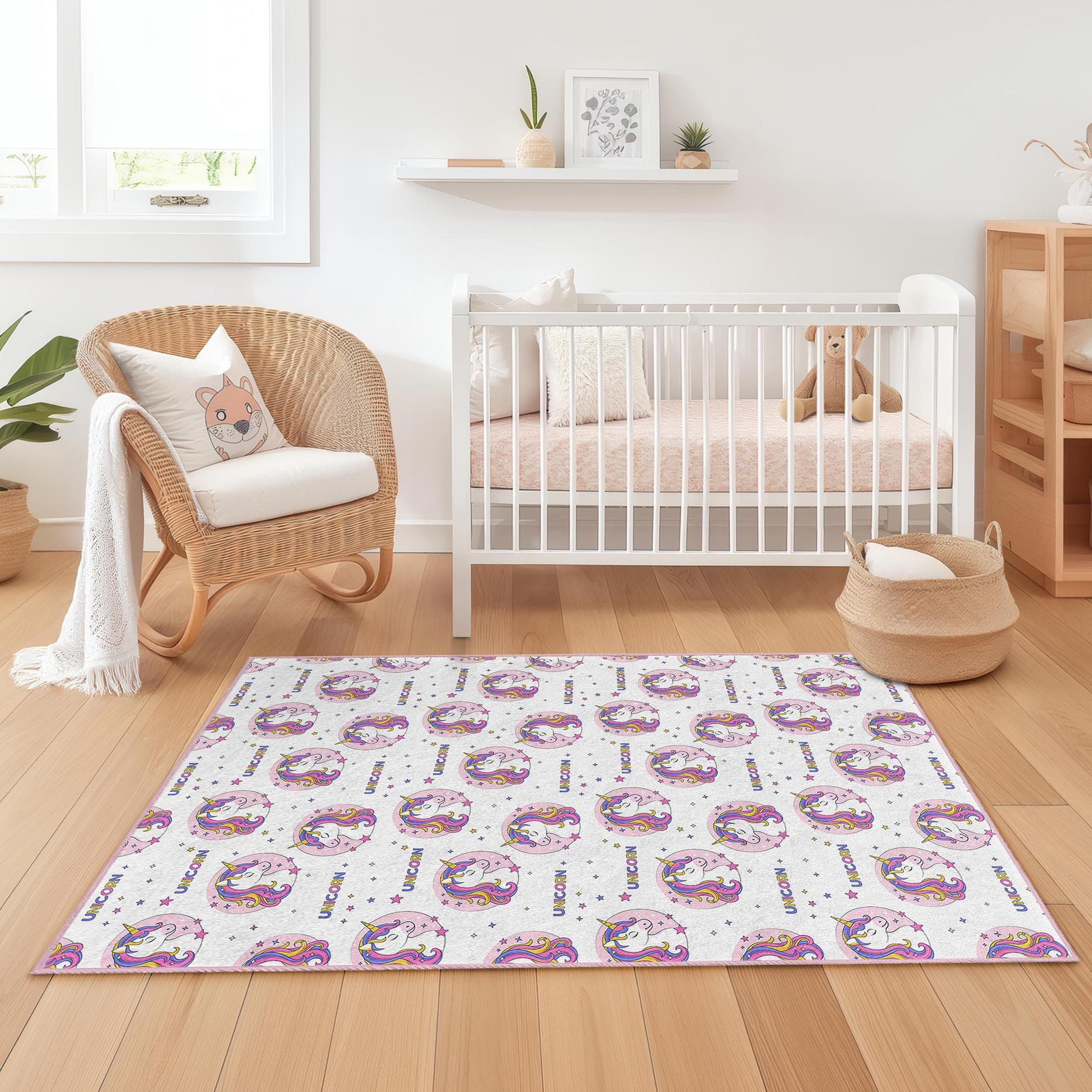 Unicorn Children's Rug Multicolored 100x200 cm 3