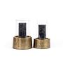 Croco Candleholder Glass Brass 4