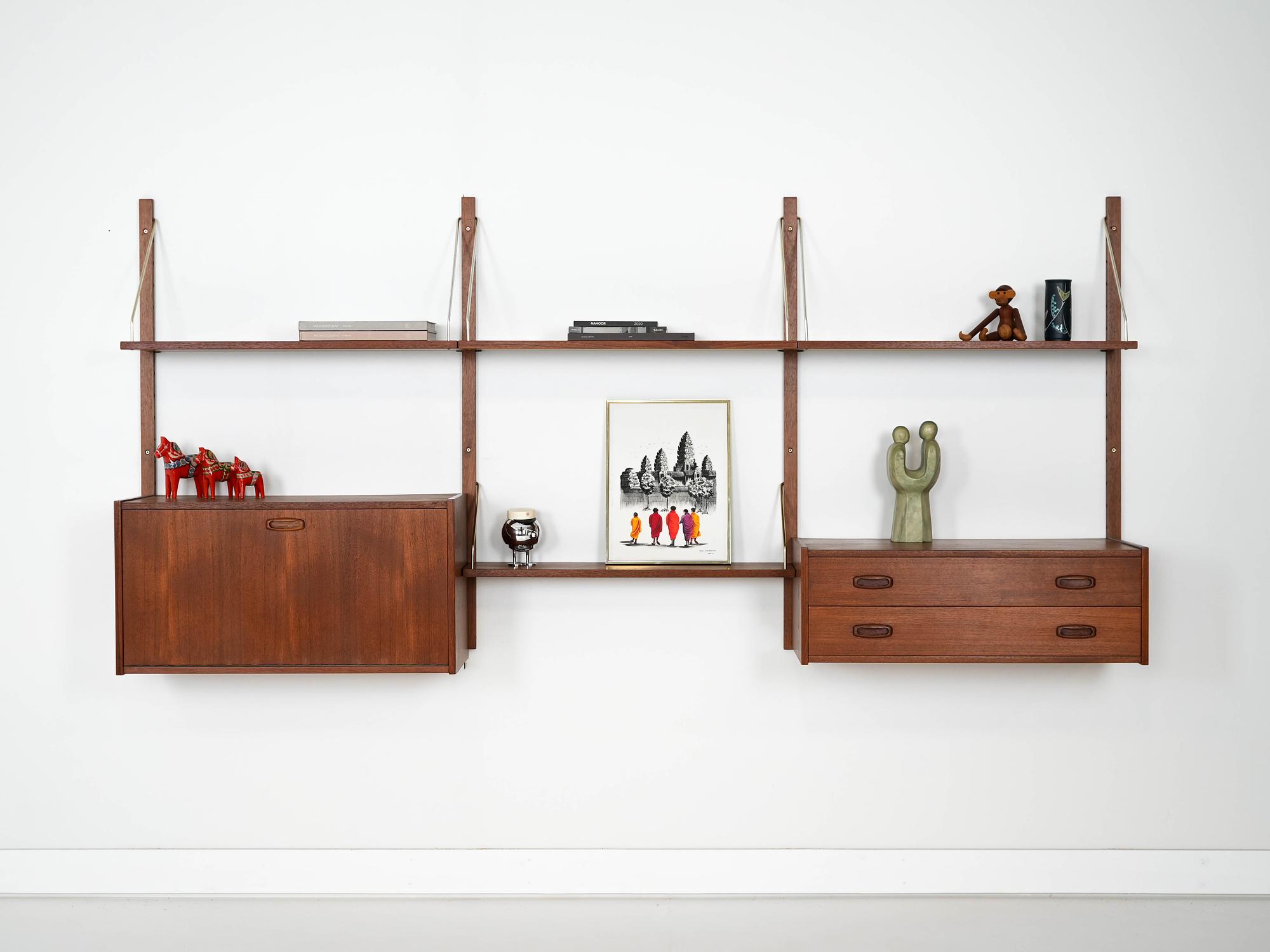 Shelving unit teak 1960s 1