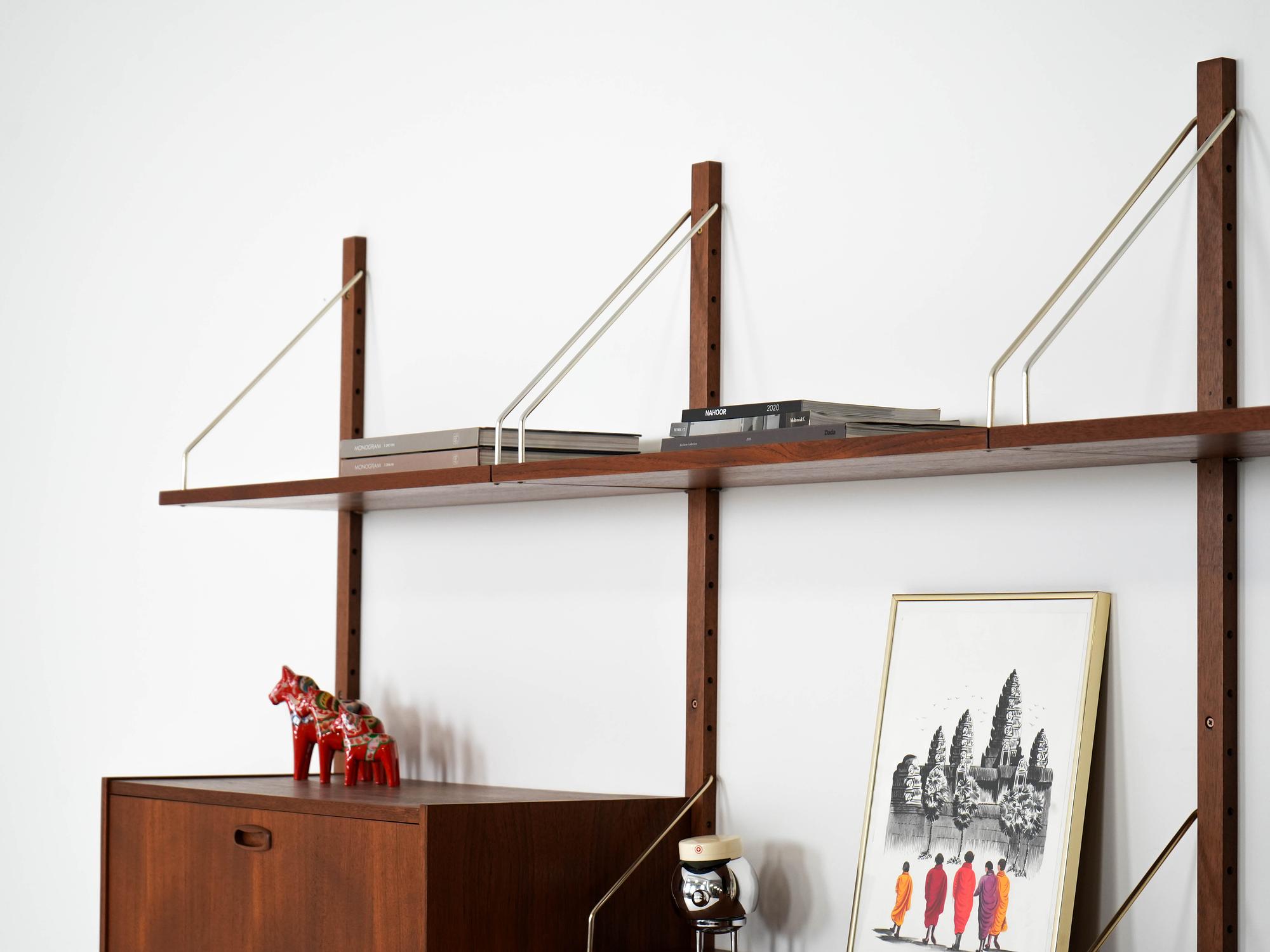 Shelving unit teak 1960s 6
