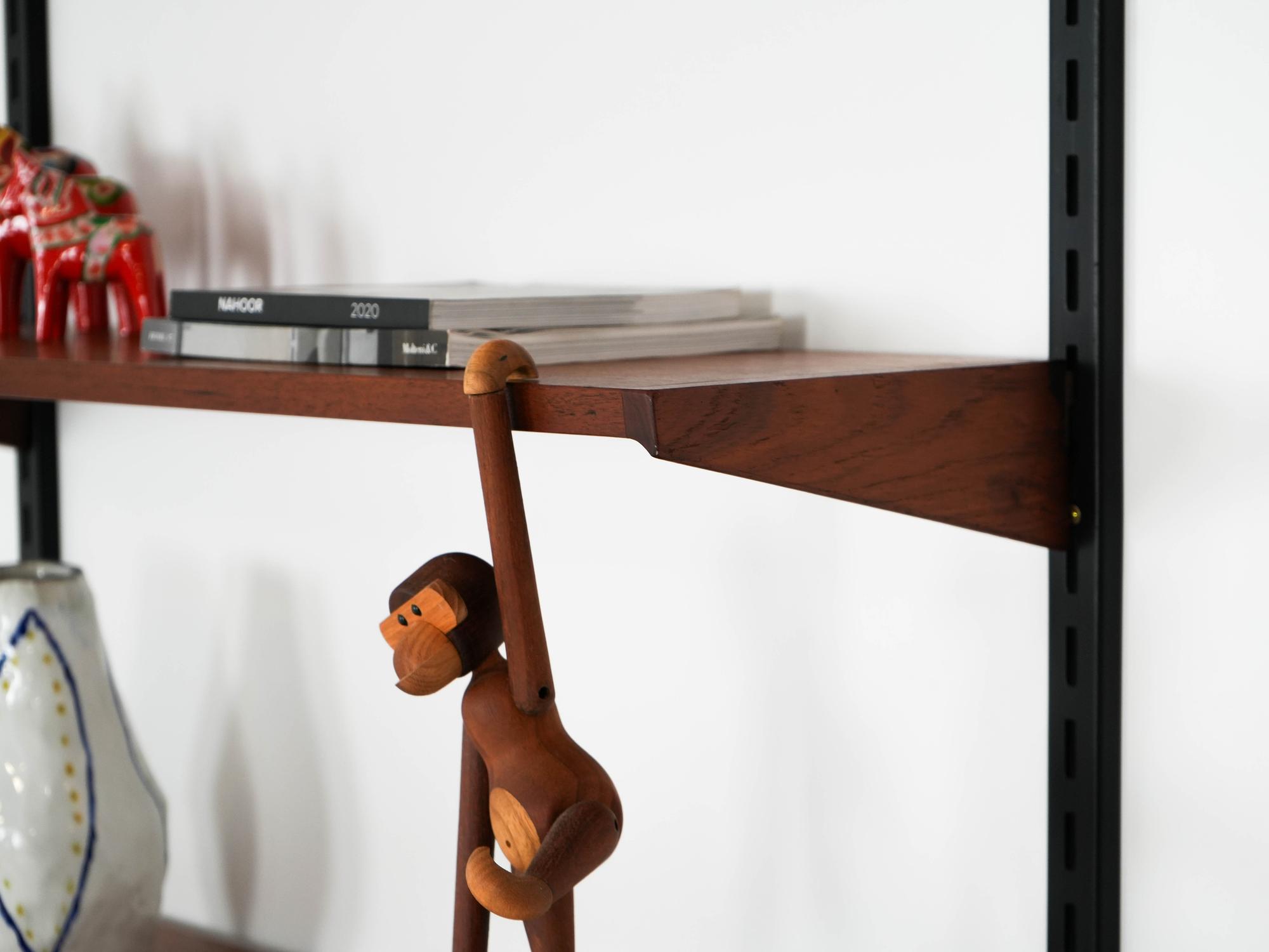 Modular teak shelving unit 1960s 7