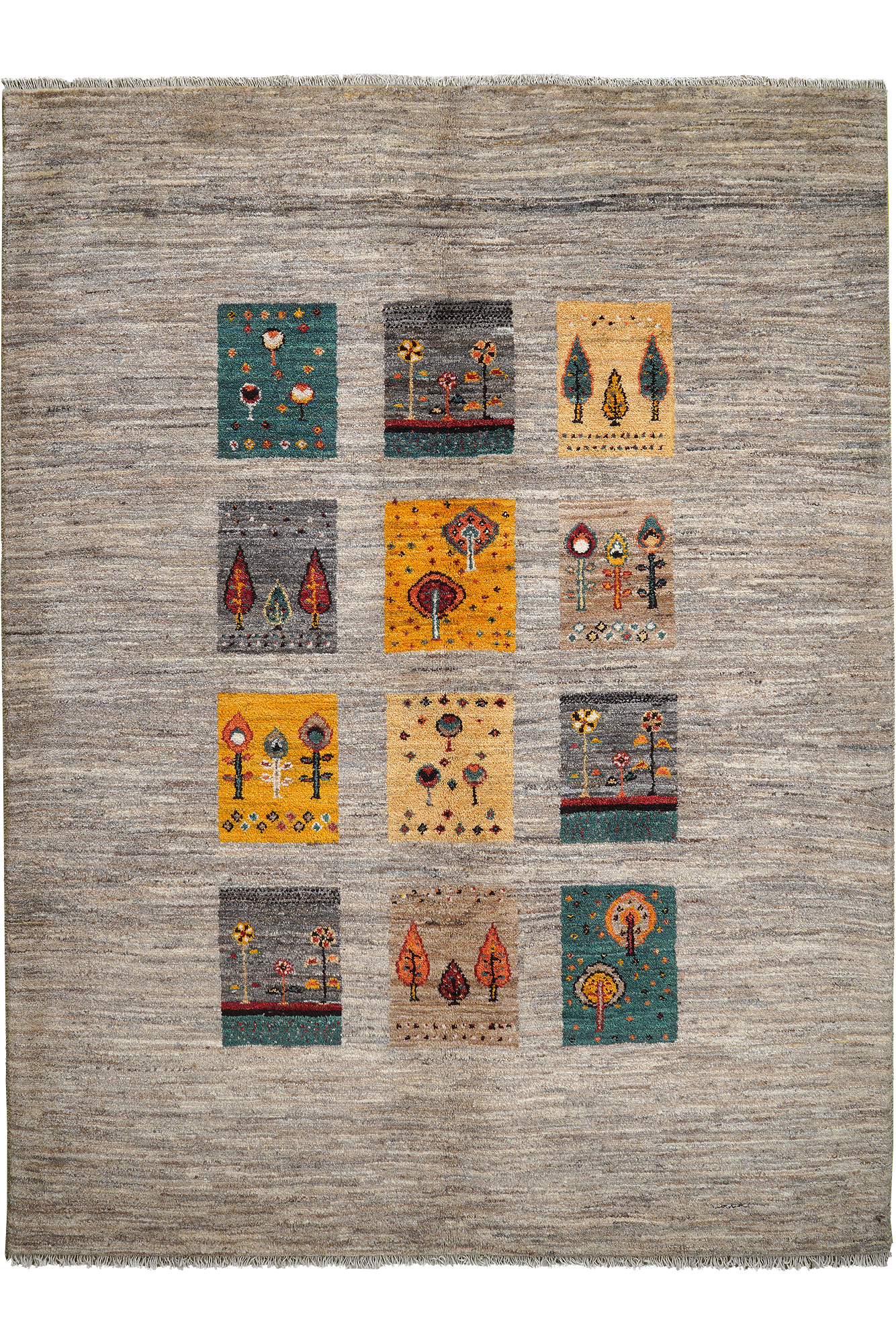 Rizbaf Gabbeh-Teppich Wolle Beige 0
