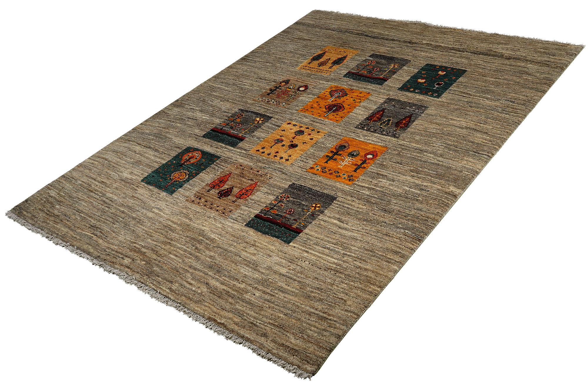 Rizbaf Gabbeh-Teppich Wolle Beige 3