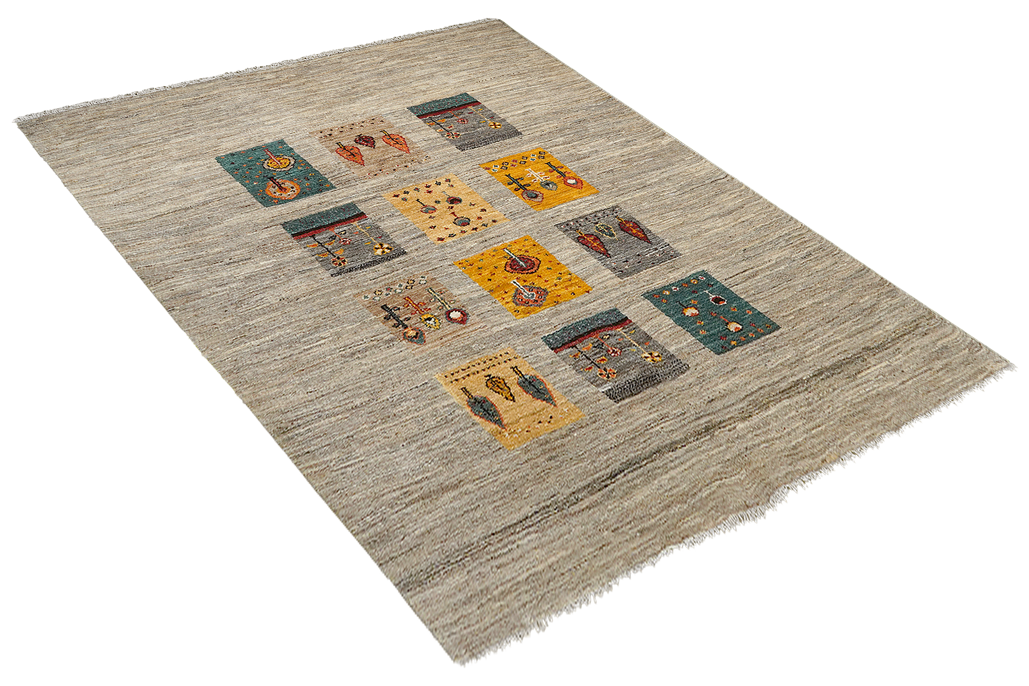 Rizbaf Gabbeh Rug Wool Beige 2