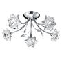 Bellis II 5-light ceiling light glass silver 1