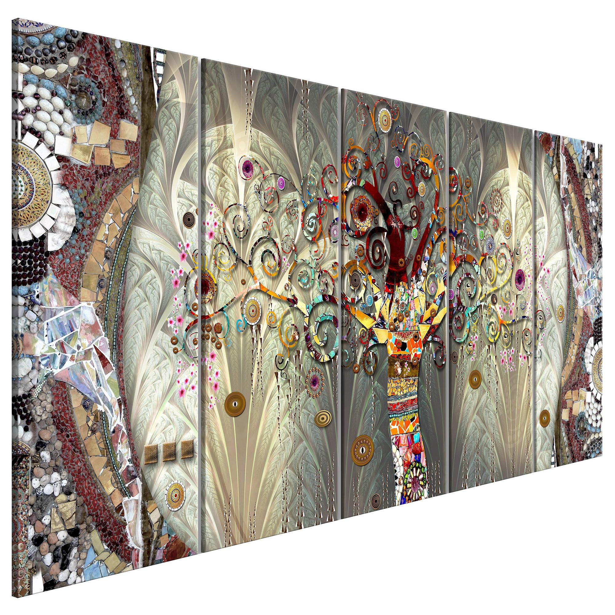 Wandbild Tree of Life (5-teilig) MDF / Leinwand Mehrfarbig 0