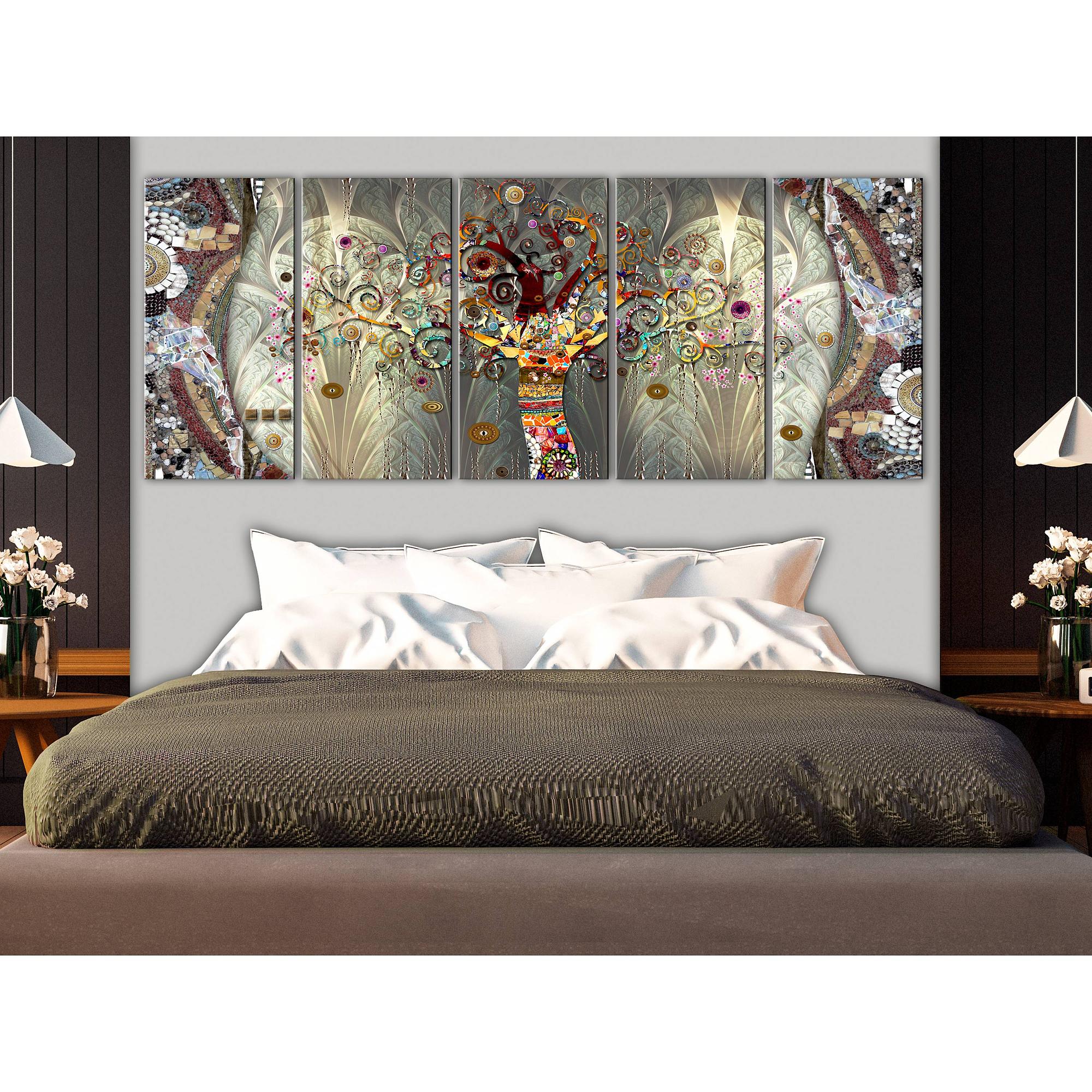 Wandbild Tree of Life (5-teilig) MDF / Leinwand Mehrfarbig 2