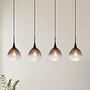 Olsen Pendant Light Type B 4-Light Smoked Glass Black 1