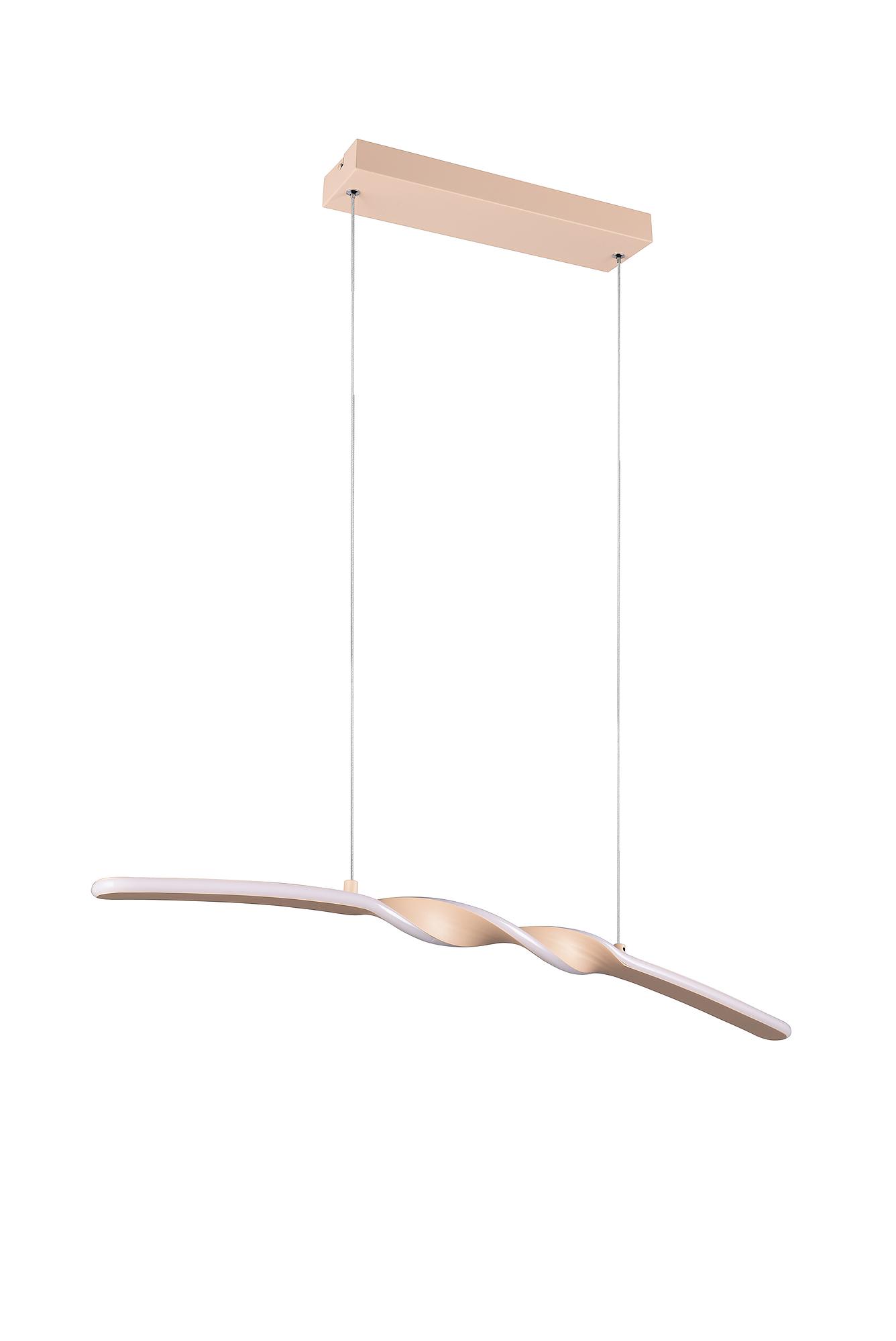 Ginko LED pendant light 1-bulb iron silicone beige 4