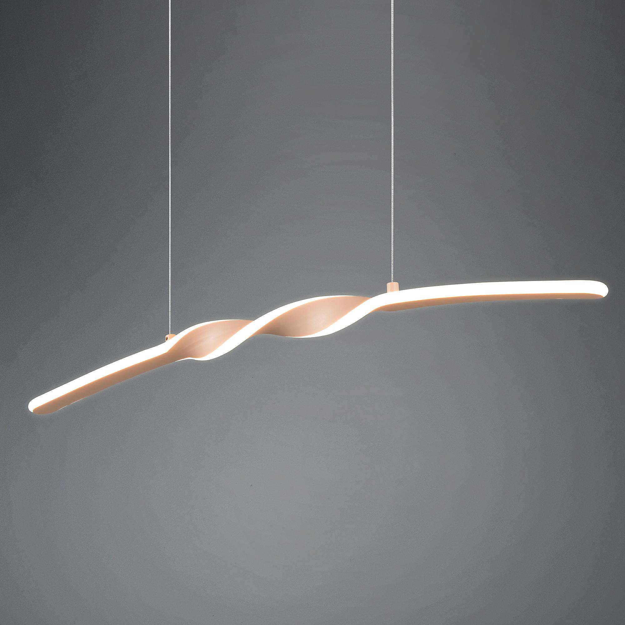 Ginko LED pendant light 1-bulb iron silicone beige 0