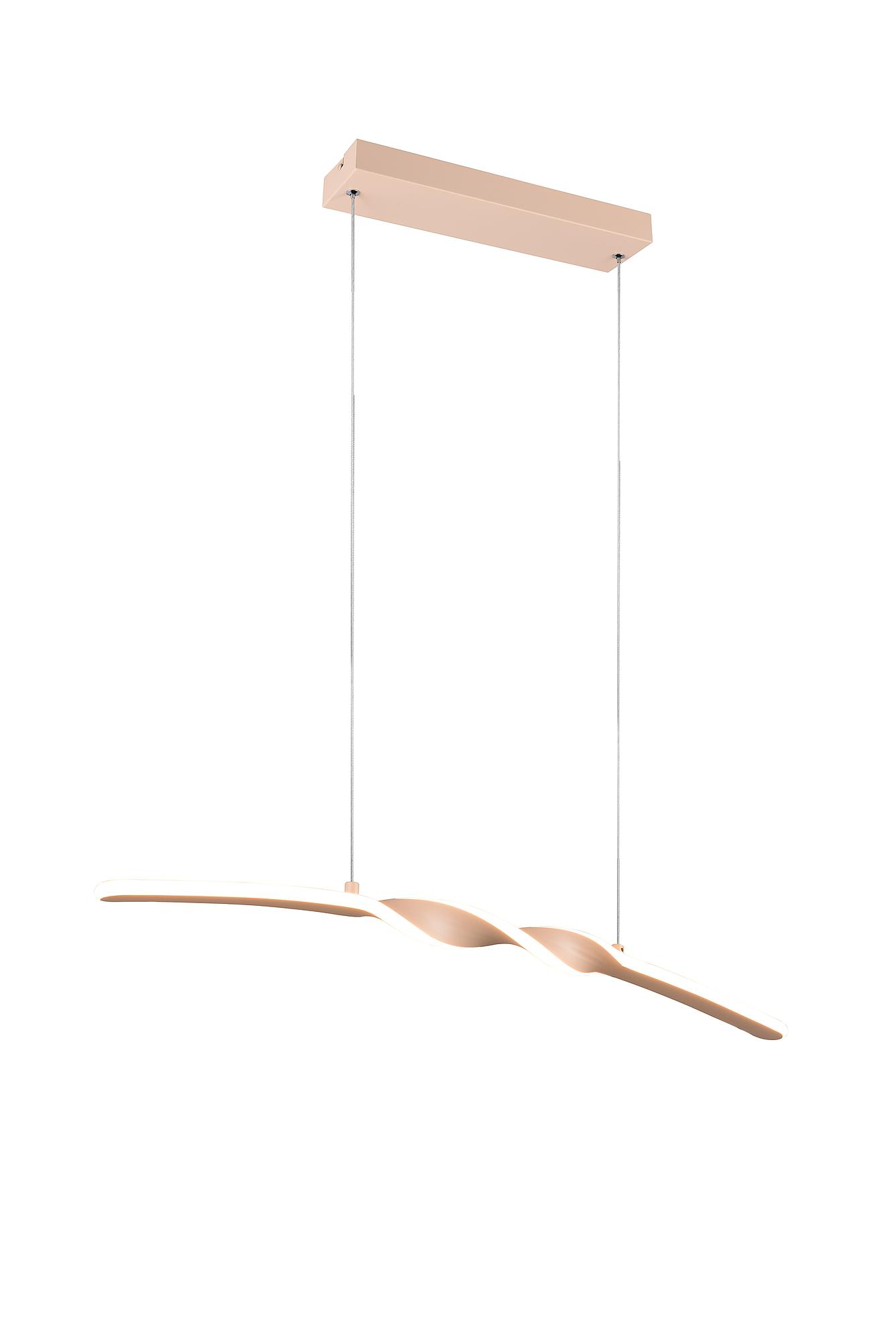 Ginko LED pendant light 1-bulb iron silicone beige 2