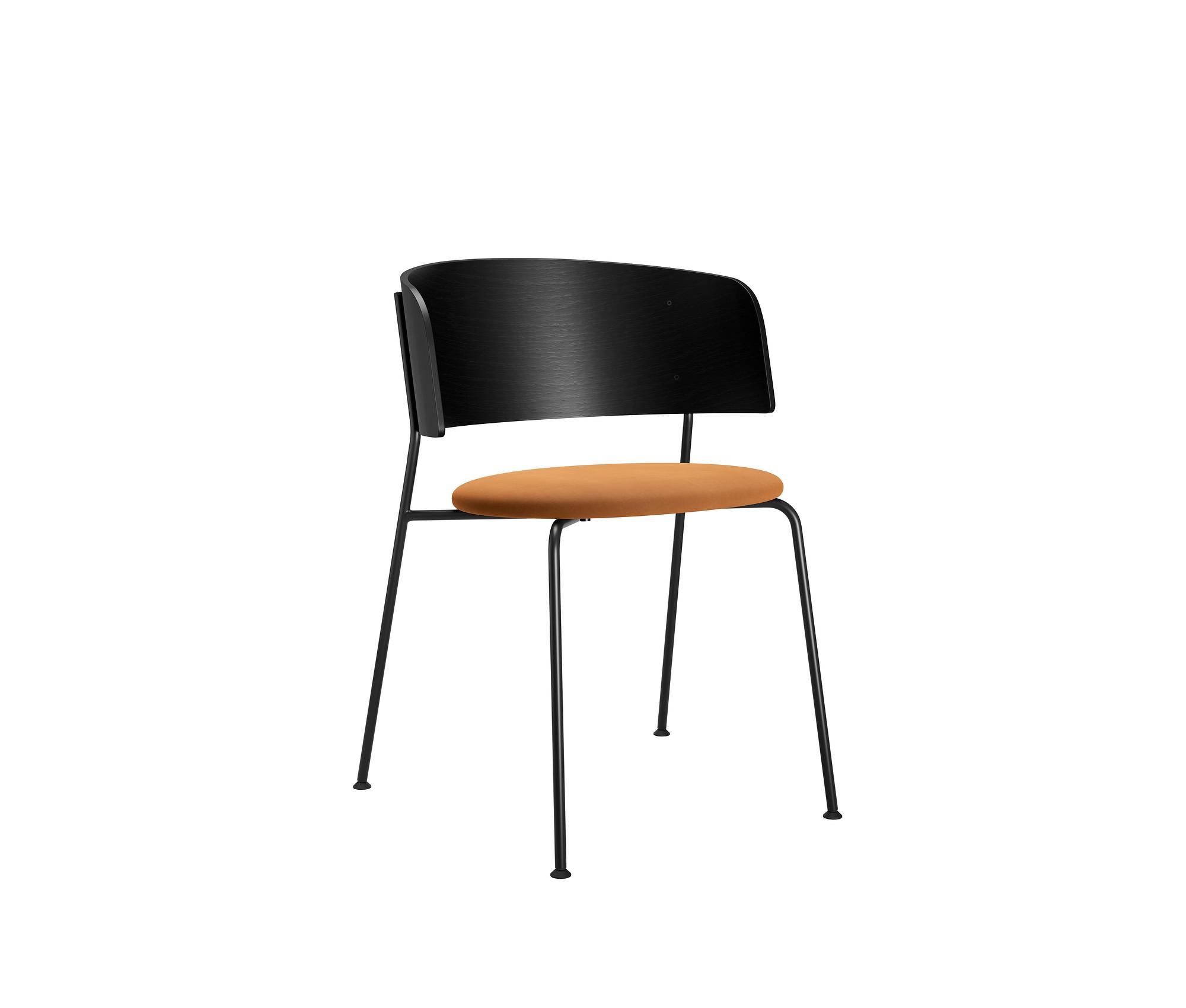 Wagner Armchair Frame Steel Wood Black 0