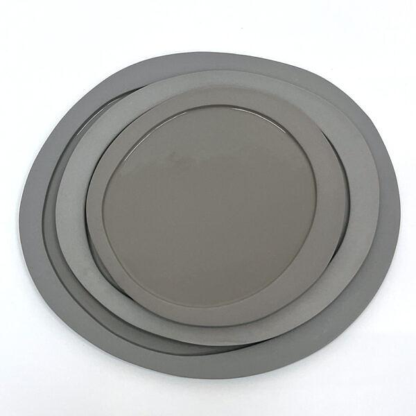 Dish set 5 persons Ceramic Light gray 2