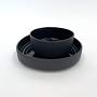 Tableware set 5 people ceramic dark grey 5