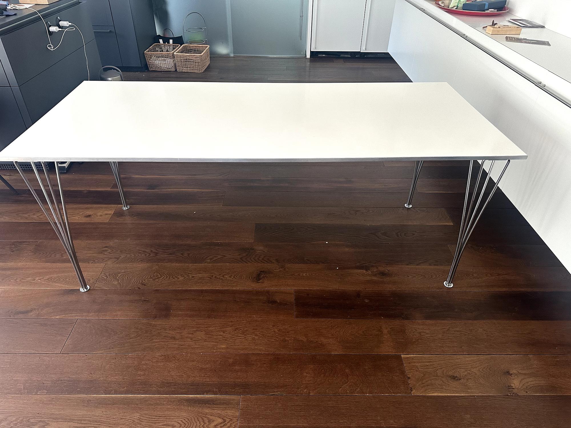 Rectangular Table Engineered Wood White 1