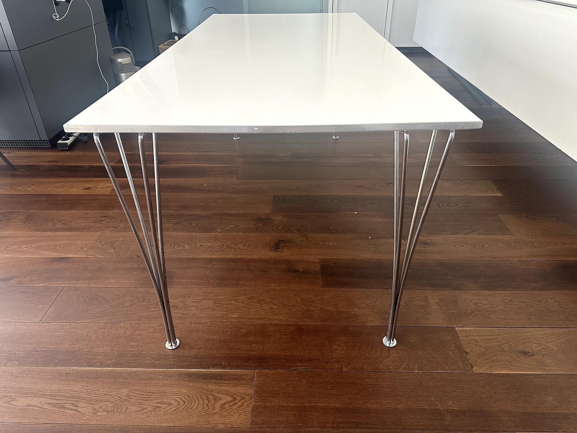 Rectangular Table Engineered Wood White 2