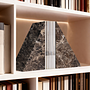 2x Bookend Emperador Stone Brown Gold 4