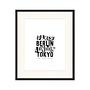 Live Love Travel Art Print with Frame Black White 0