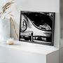 Front View of a Classic Porsche Art print with frame 1