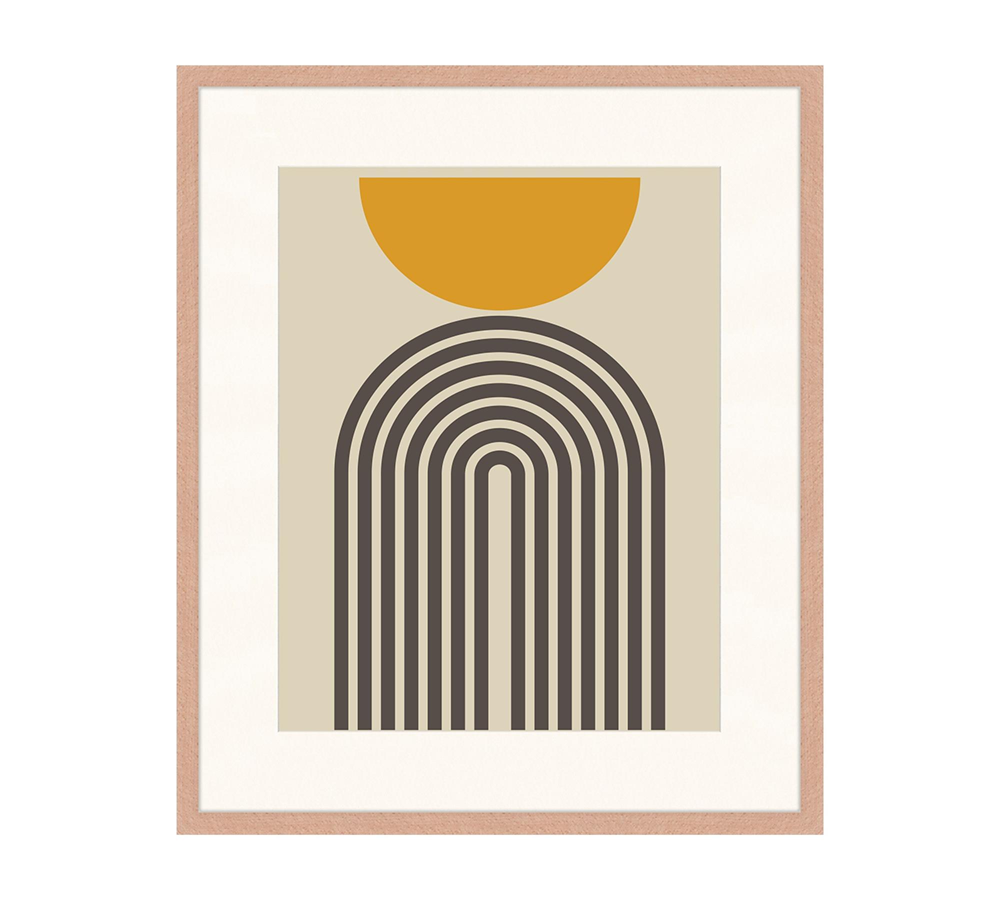 Mid Century Modern Art Kunstdruck mit Rahmen Mehrfarbig 0
