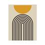 Mid Century Modern Art Print with Frame Multicolored 1
