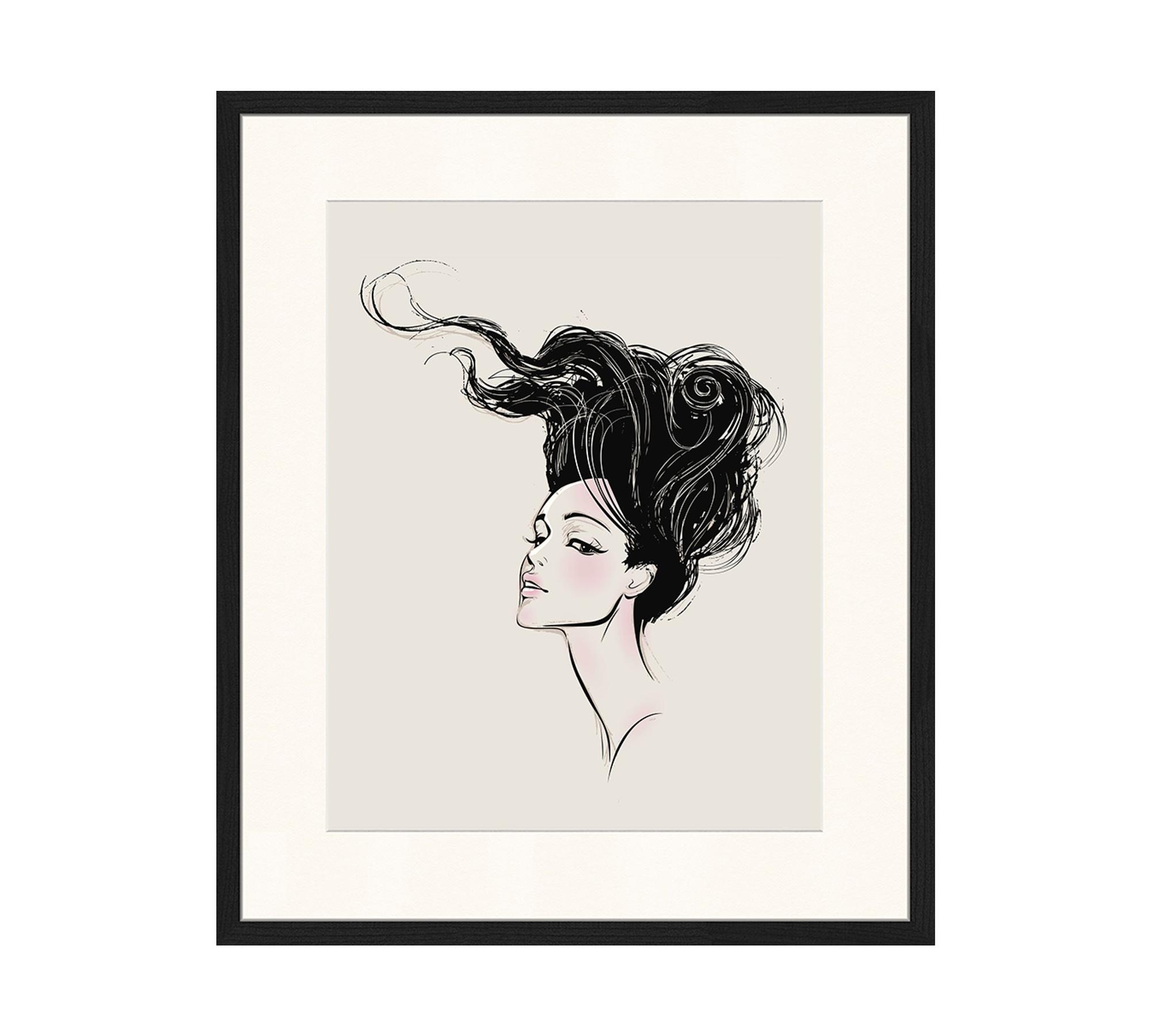 Fashion Art Print with Frame Multicolor 0
