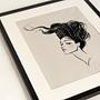 Fashion Art Print with Frame Multicolor 2