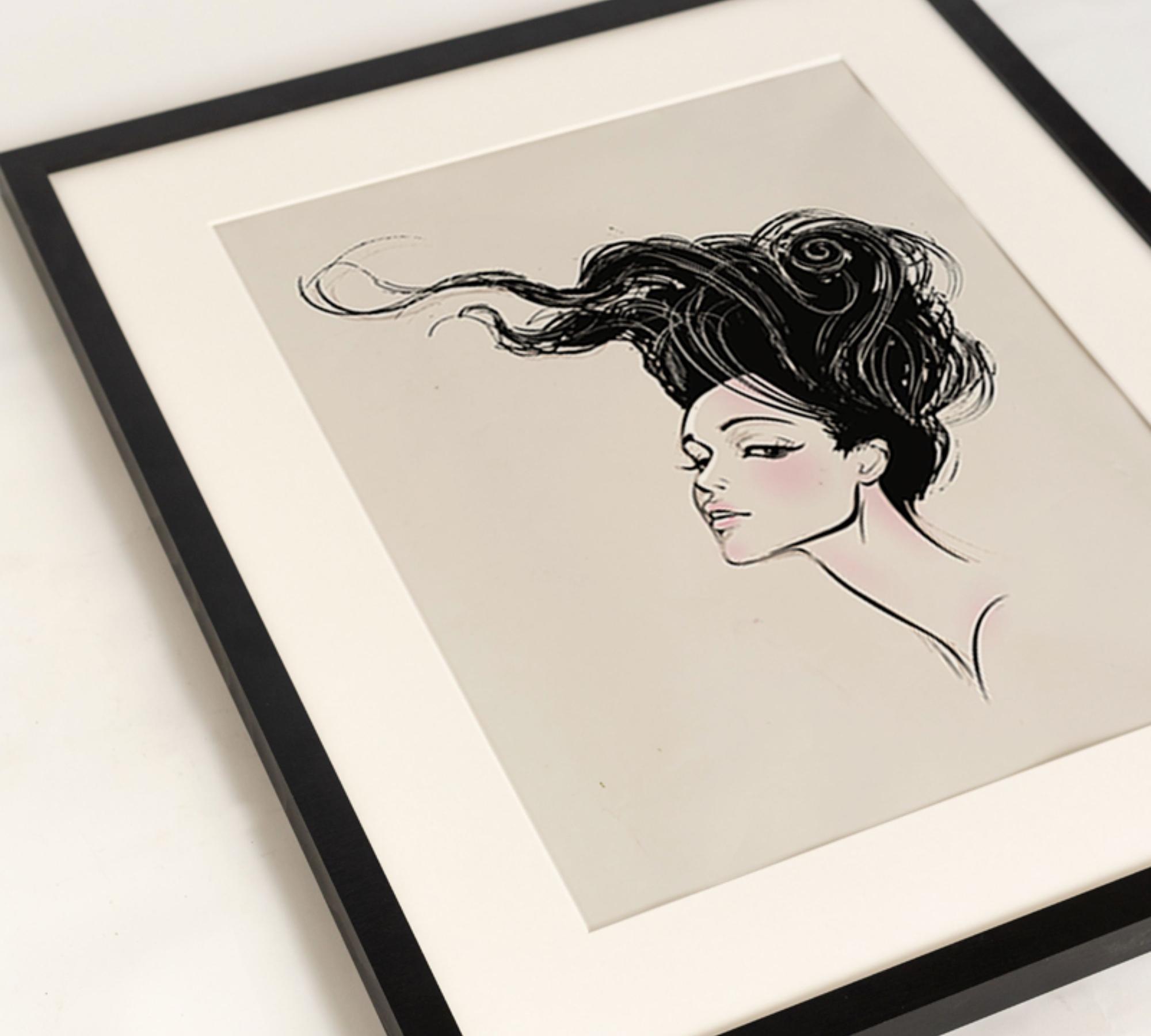 Fashion Art Print with Frame Multicolor 2
