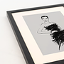 Fashion Art Print with Frame Black White 2