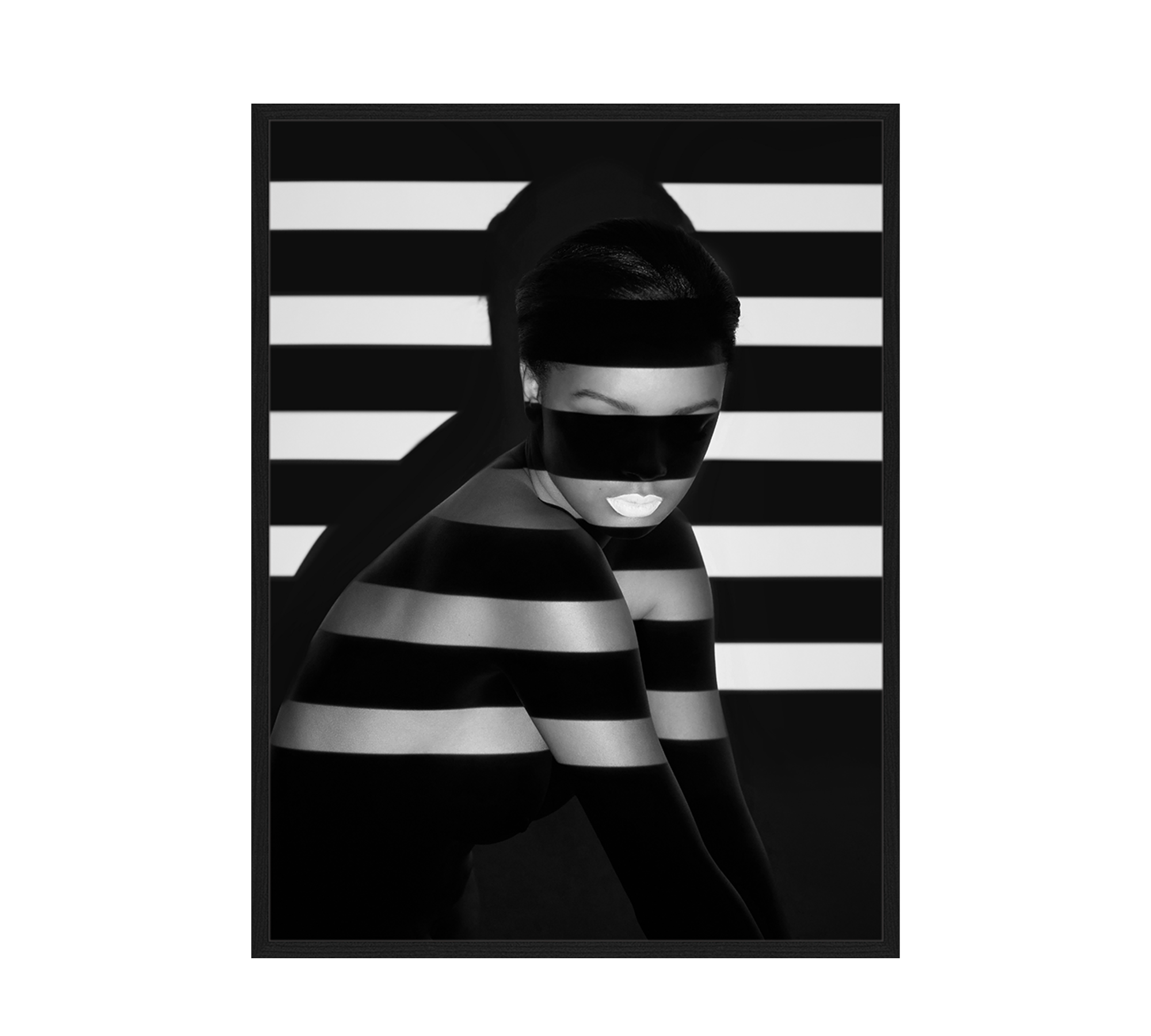 Studio Art Print with Frame Black White 0
