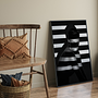Studio Art Print with Frame Black White 2