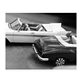 Parked Convertibles Art Print with Frame Black and White 1