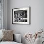 Gapstow Bridge in Winter Art Print with Frame Black and White 3