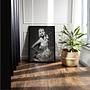 Gatsby Woman Art Print with Frame Black and White 3