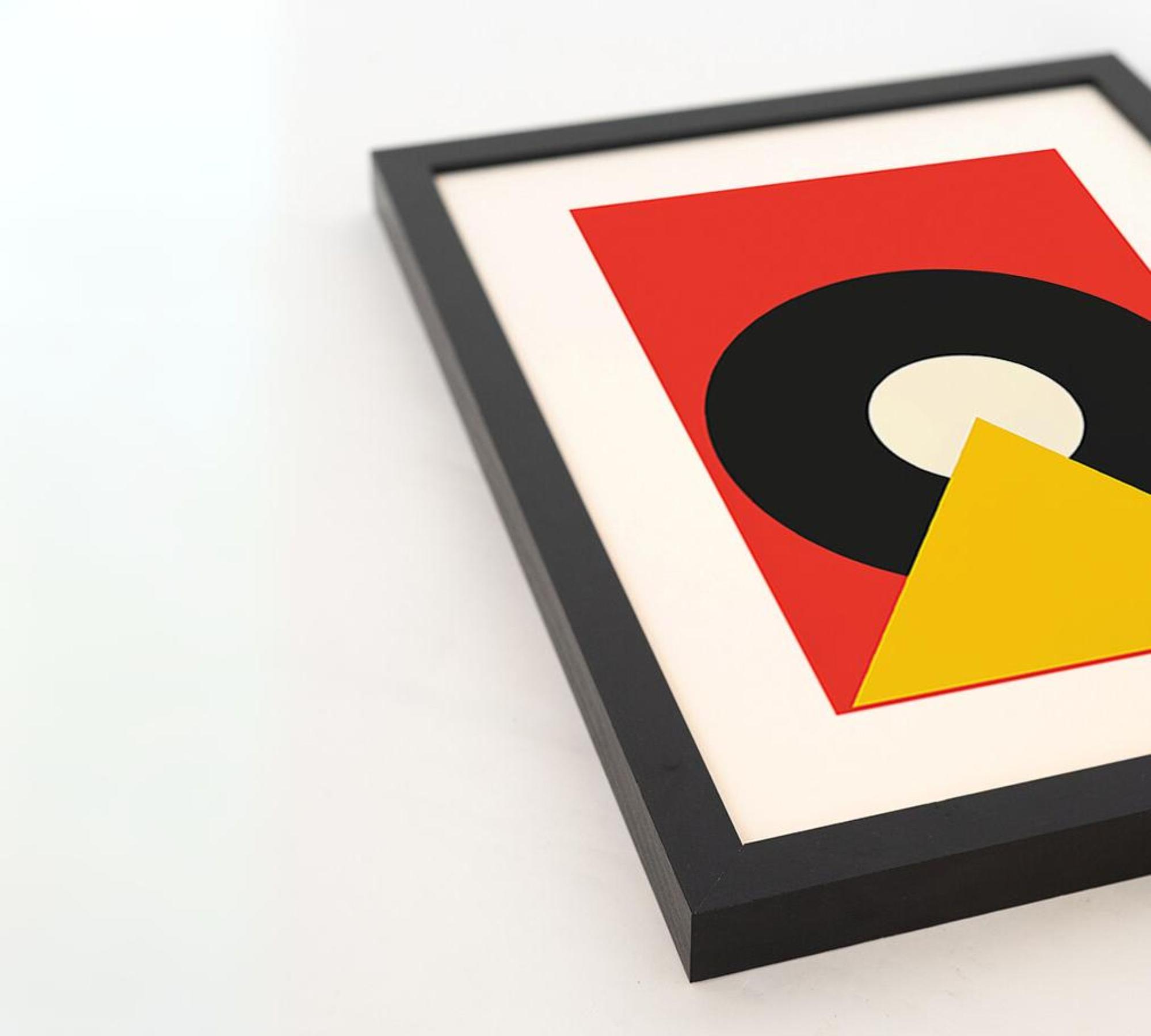 Bauhaus Sunrise CD Art Print with Frame Multicolor 2