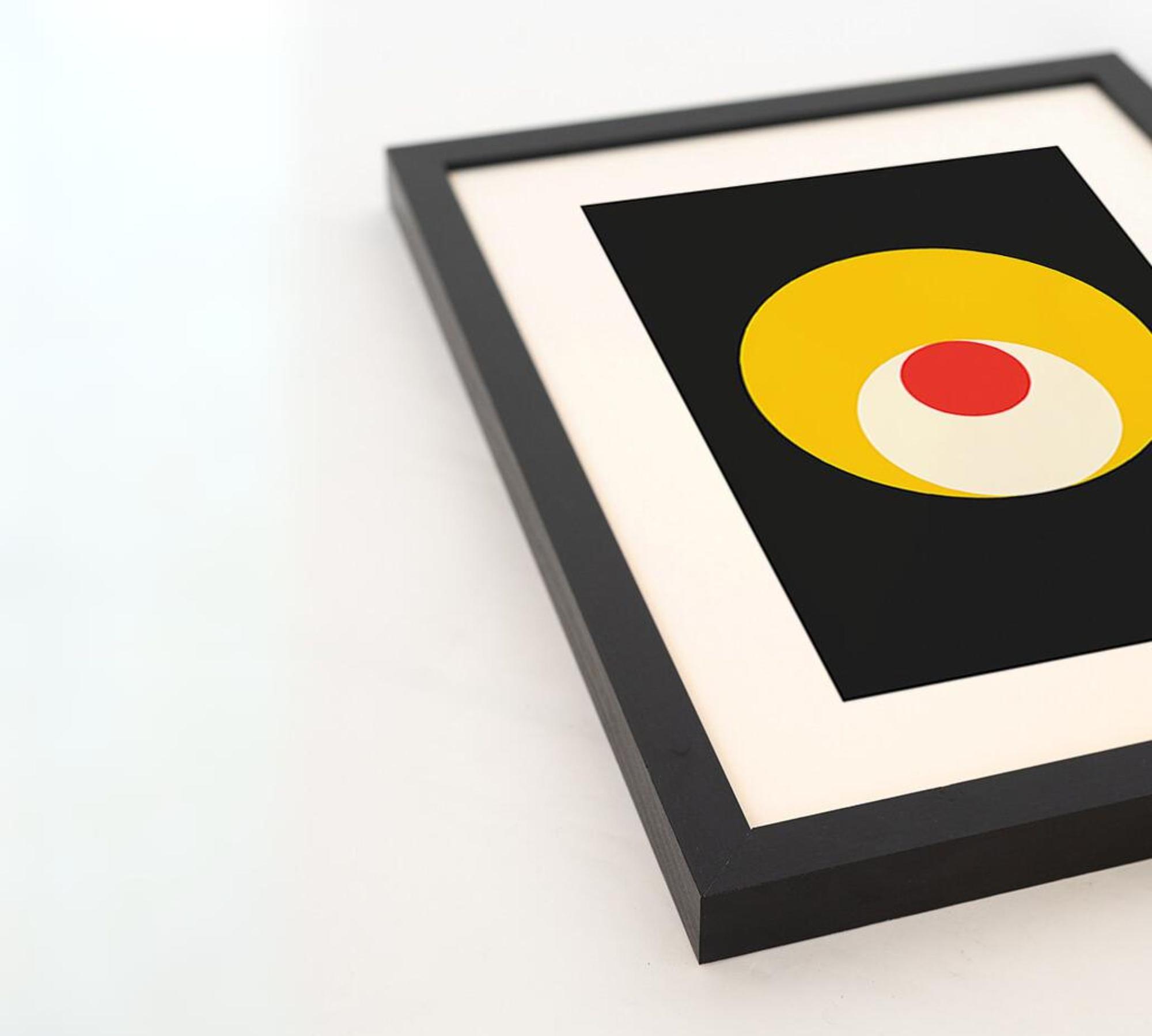 Bauhaus Circules in Circules Kunstdruck mit Rahmen 3
