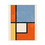 Squared Inspired By Delaunay Art print with frame 1